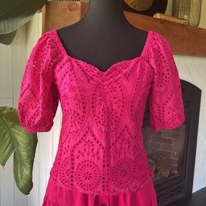 H&M Eyelet Top Size XS